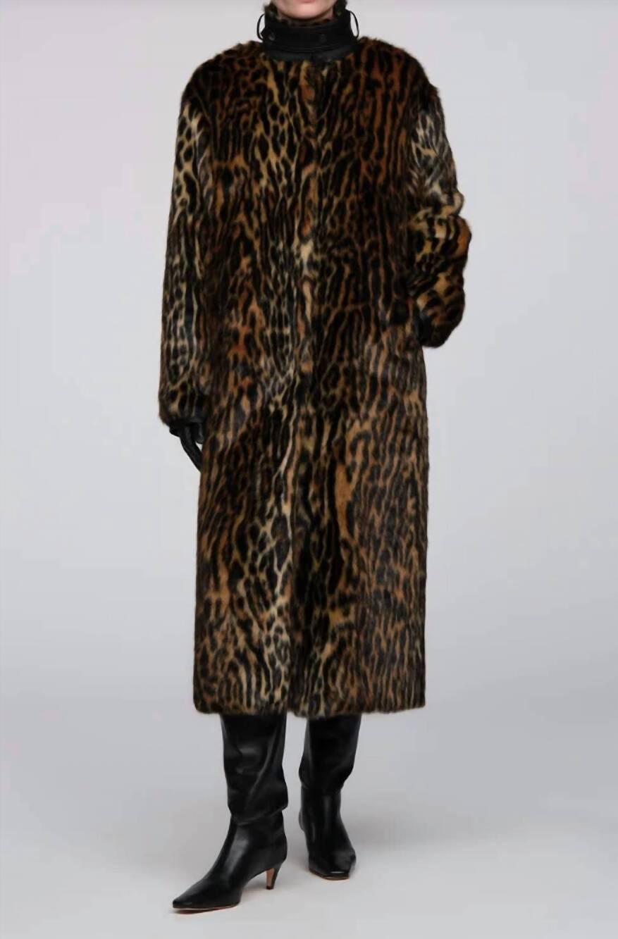 NEW ET OCHS vonn combo coat in animal